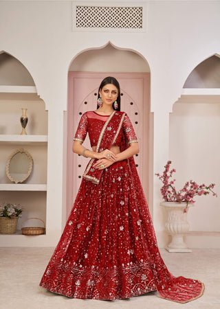 Red bridal lehenga Sabyasachi
