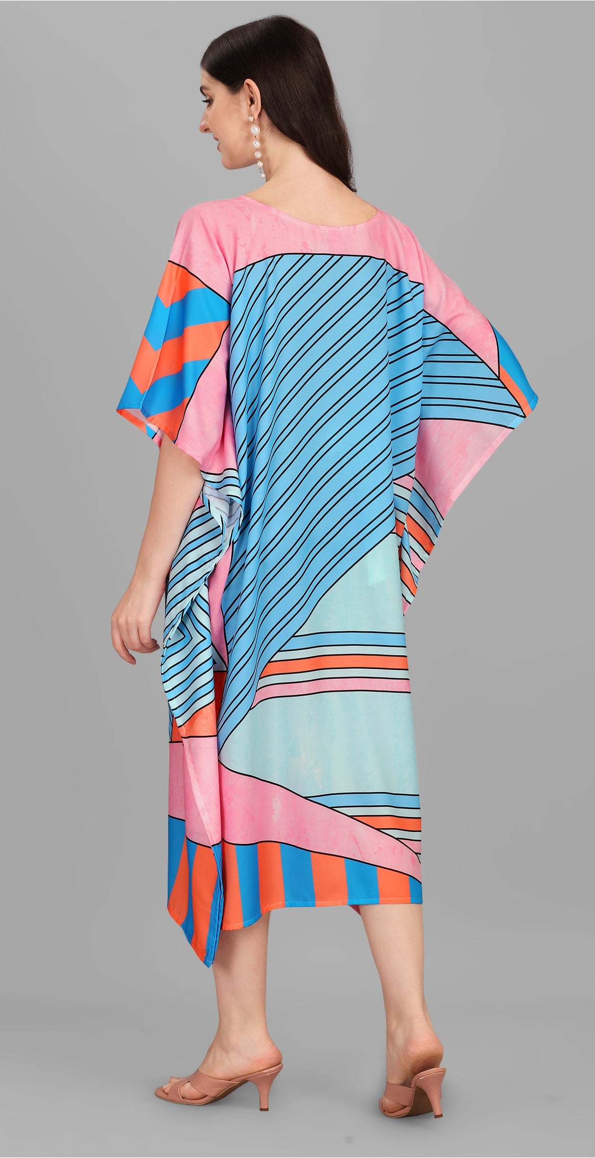 Multi color poly cotton caftan price