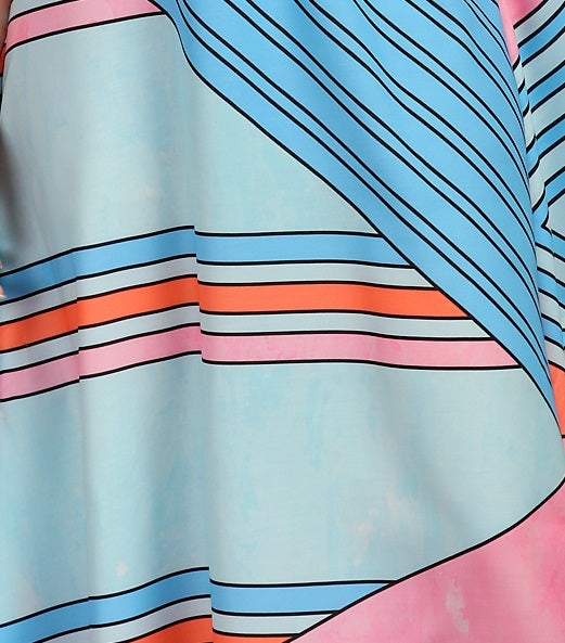 Multi color poly cotton caftan with design