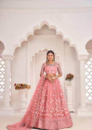 Gajri colour lehenga combination for wedding
