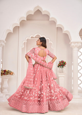 Rani pink lehenga combination
