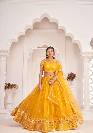 Yellow Lehenga for Haldi
