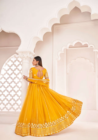 Yellow Lehenga for Haldi with Price
