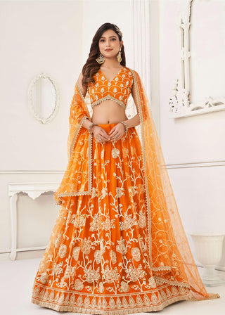 Orange lehenga choli