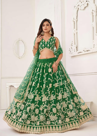 Green Lehenga for Mehendi
