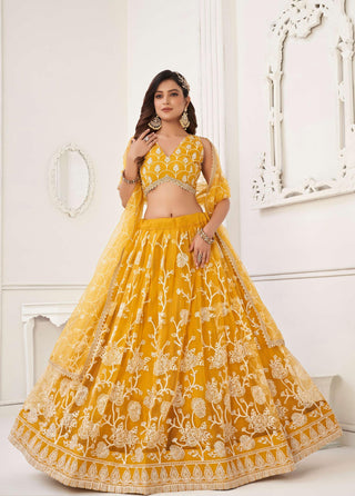 Yellow Lehenga for Haldi with Price
