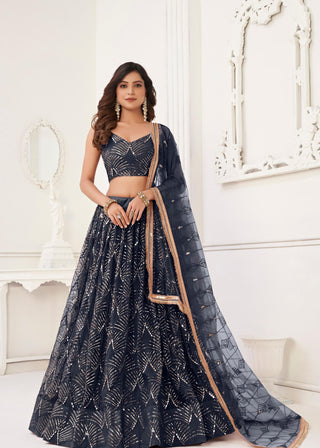 Black lehenga for wedding
