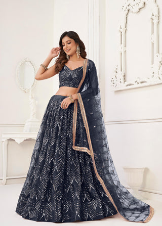 Black lehenga choli with dupatta
