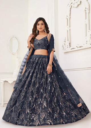 Black lehenga choli for women
