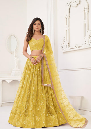 Yellow Lehenga for Haldi
