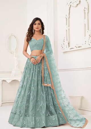 Blue Lehenga for Wedding
