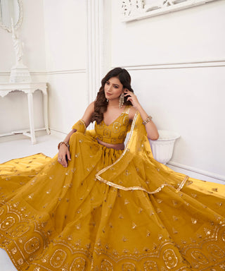 Designer party wear sequins lehenga choli with price