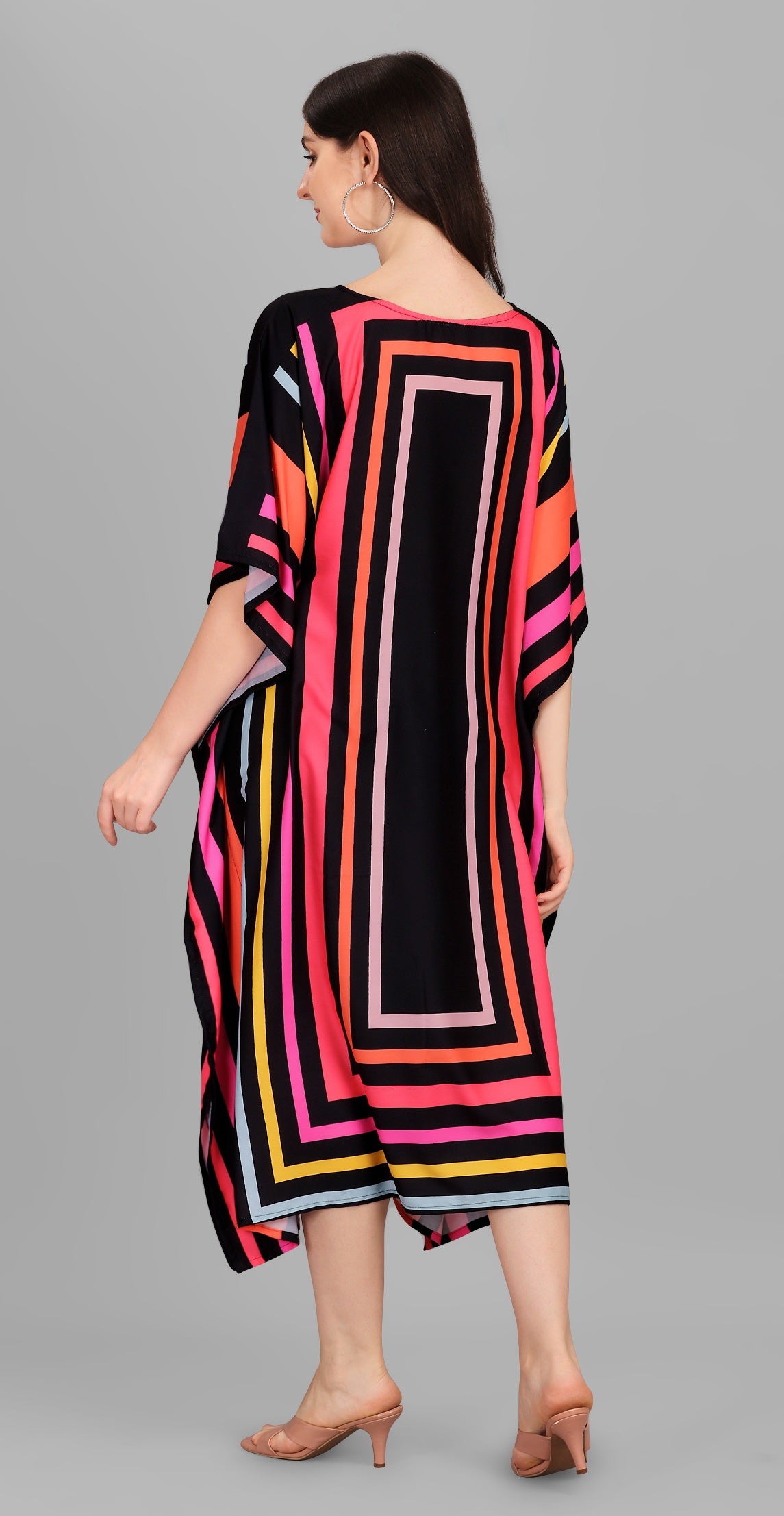 Multi color poly rayon caftan online shopping