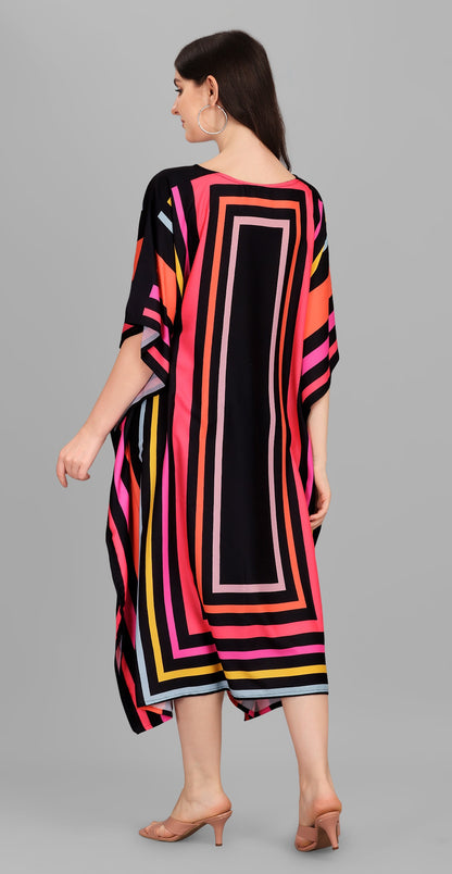 Multi color poly rayon caftan online shopping