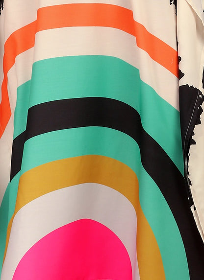 Multi color poly rayon kaftan with online shopping