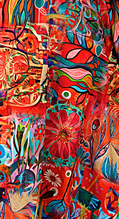 Printed kaftan for party wear
