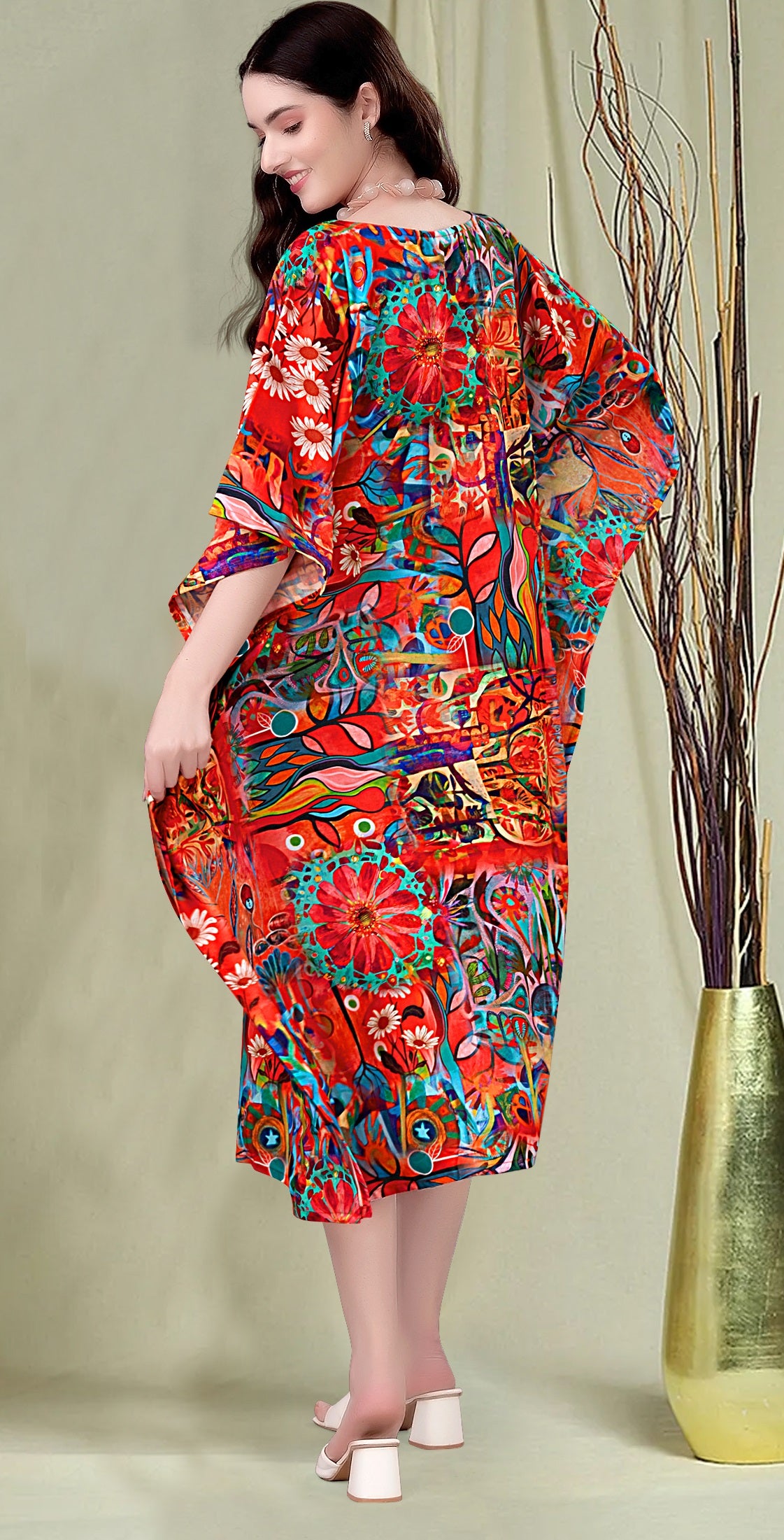 Women kaftan dress summer wear
