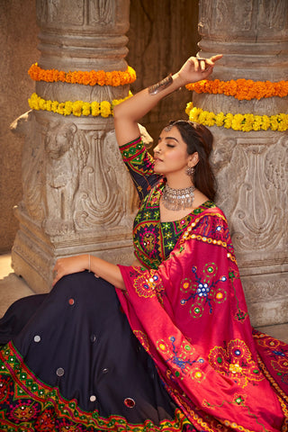 Navy Lehenga choli for Navratri