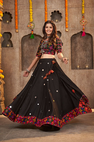 black trendy lehenga choli