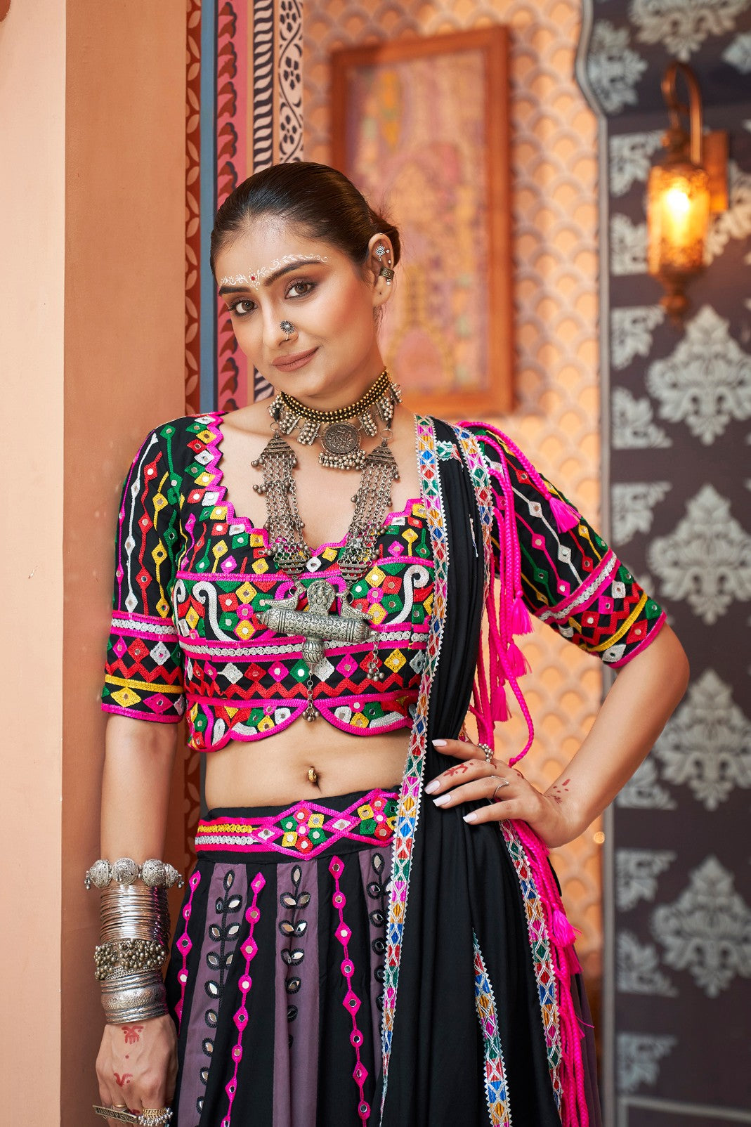 Dandiya night lehenga choli