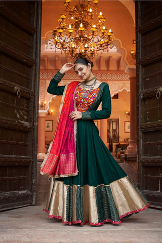 Green chaniya choli for navratri online