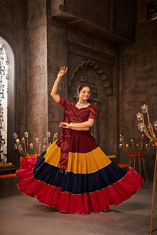 multi color lehenga choli