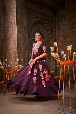 purple lehenga choli