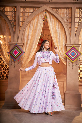 lavender lehenga choli for navratri