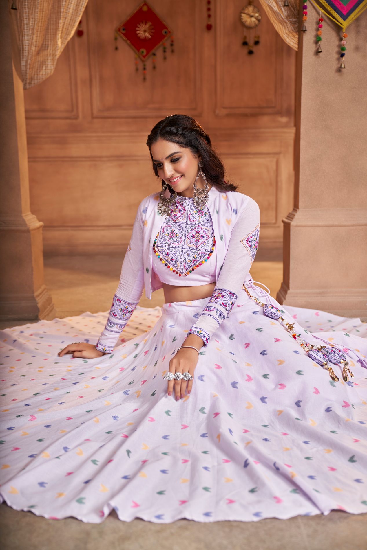 Lavender colour Lehenga for girl