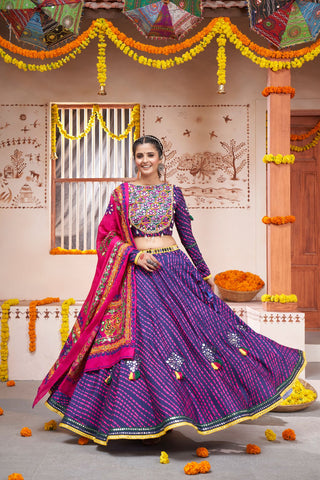 multi color lehenga choli for navratri