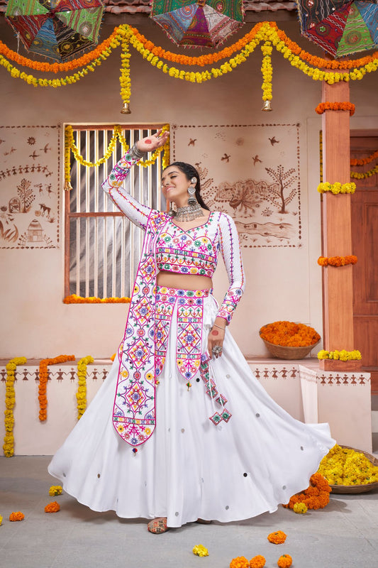 White Chaniya Choli for Navratri