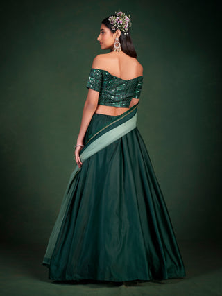 Dark Green Lehenga Choli