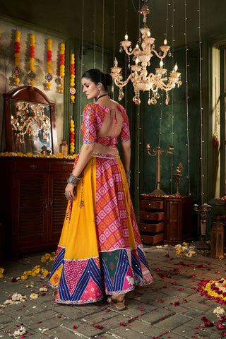 multi color lehenga combination