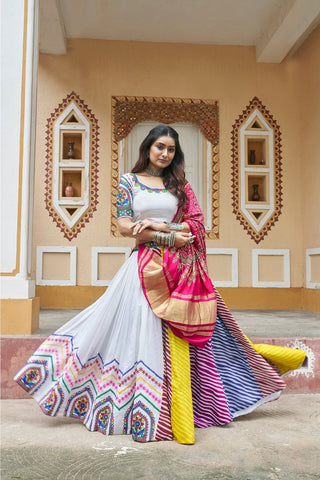 White navratri lehenga choli online shopping in india