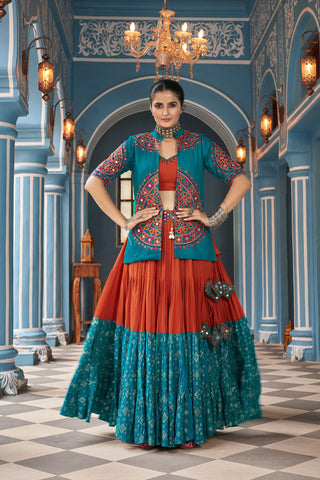 Multi color navratri lehenga choli for women online
