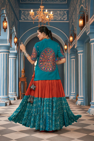 Multi color navratri lehenga choli for women online
