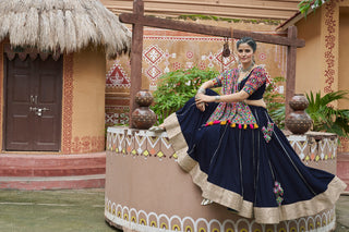 Navy Blue Chaniya Choli Navratri
