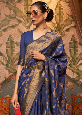 indian blue silk saree online free shipping new york