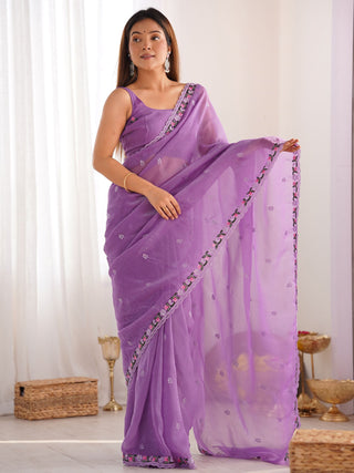 Purple Saree for Wedding
