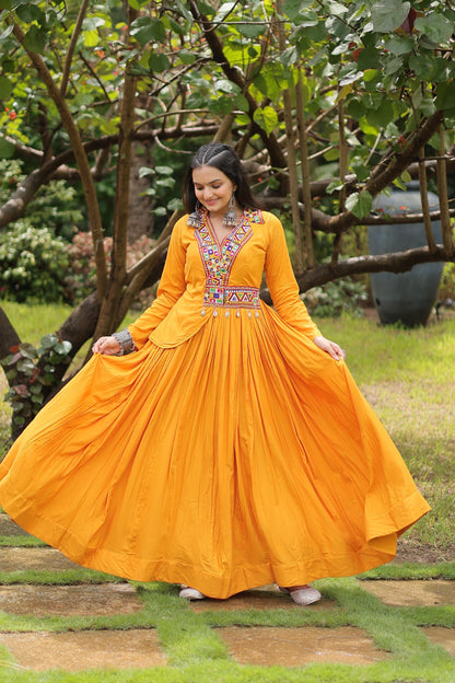 Stylish gamthi work gown online