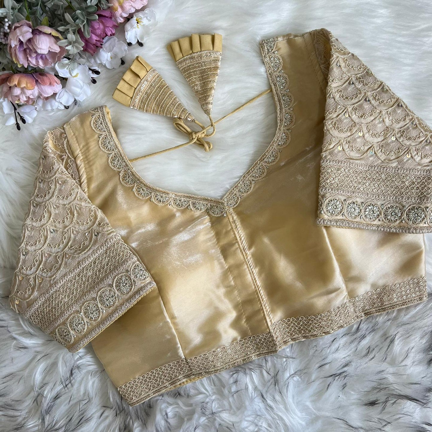 Heavy Soft Silky Zimichoo Readymade Blouse for Saree