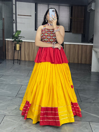 Gamthi Work lehenga with blouse