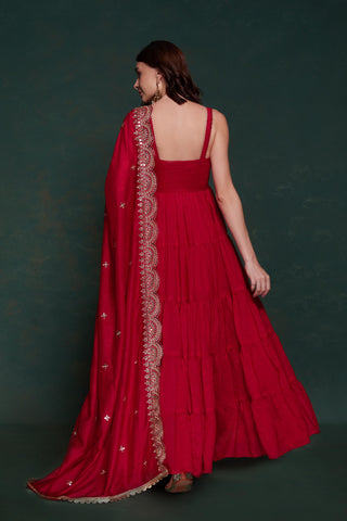 Fancy Back Gown For Diwali Occasion