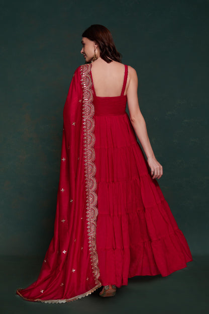 Fancy Back Gown For Diwali Occasion