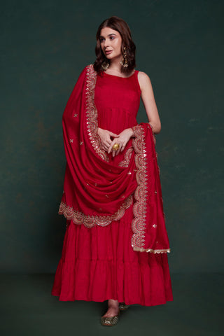 Red Gown For Party Wear