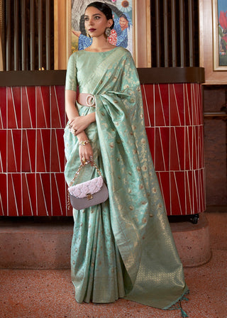 Green silk saree for women price
