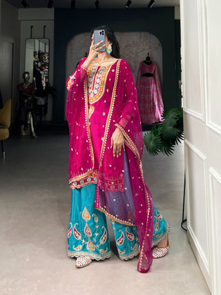 Pink Sharara Suit for Wedding
