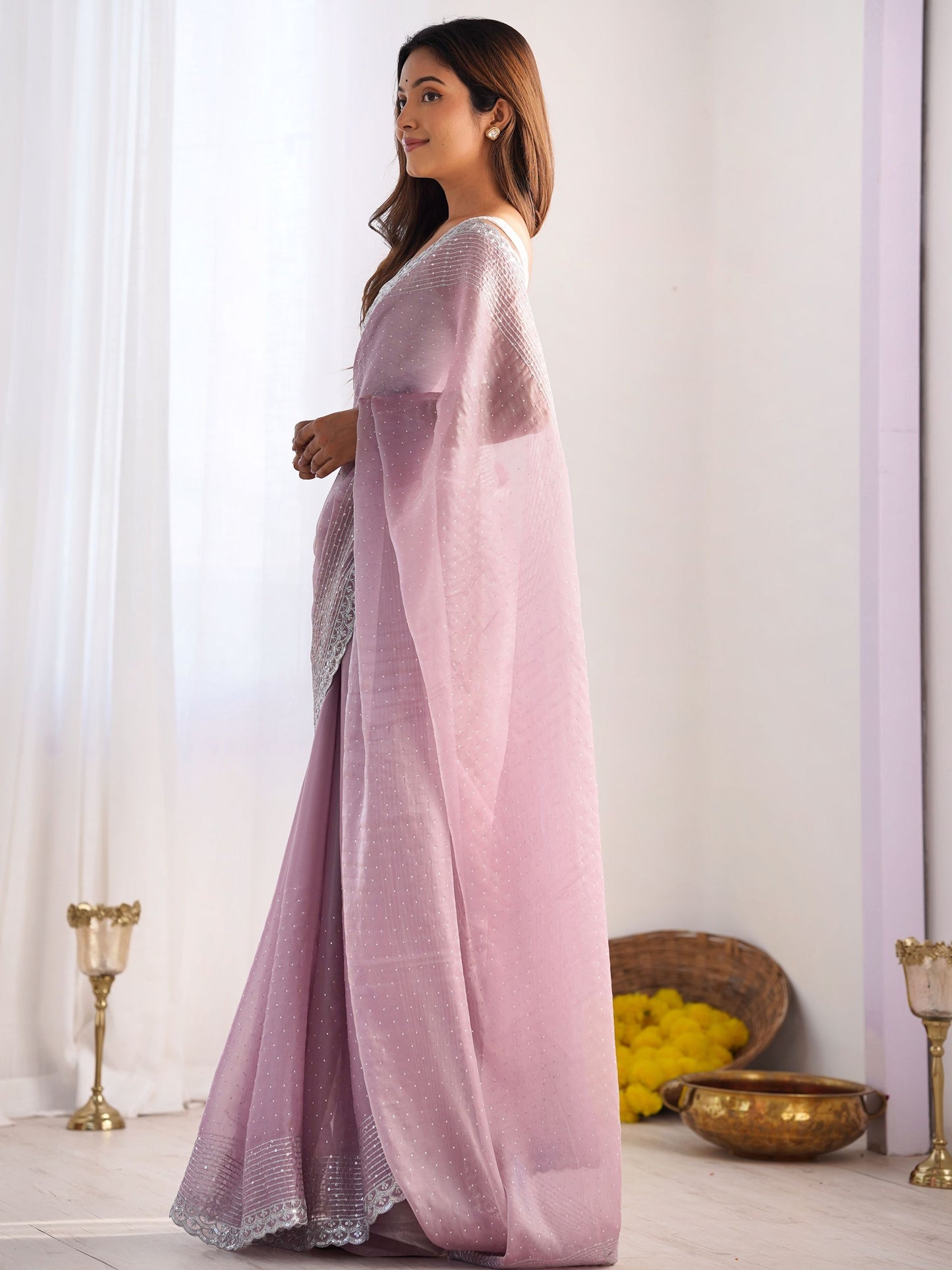 Onion Jimmy Choo Saree design
