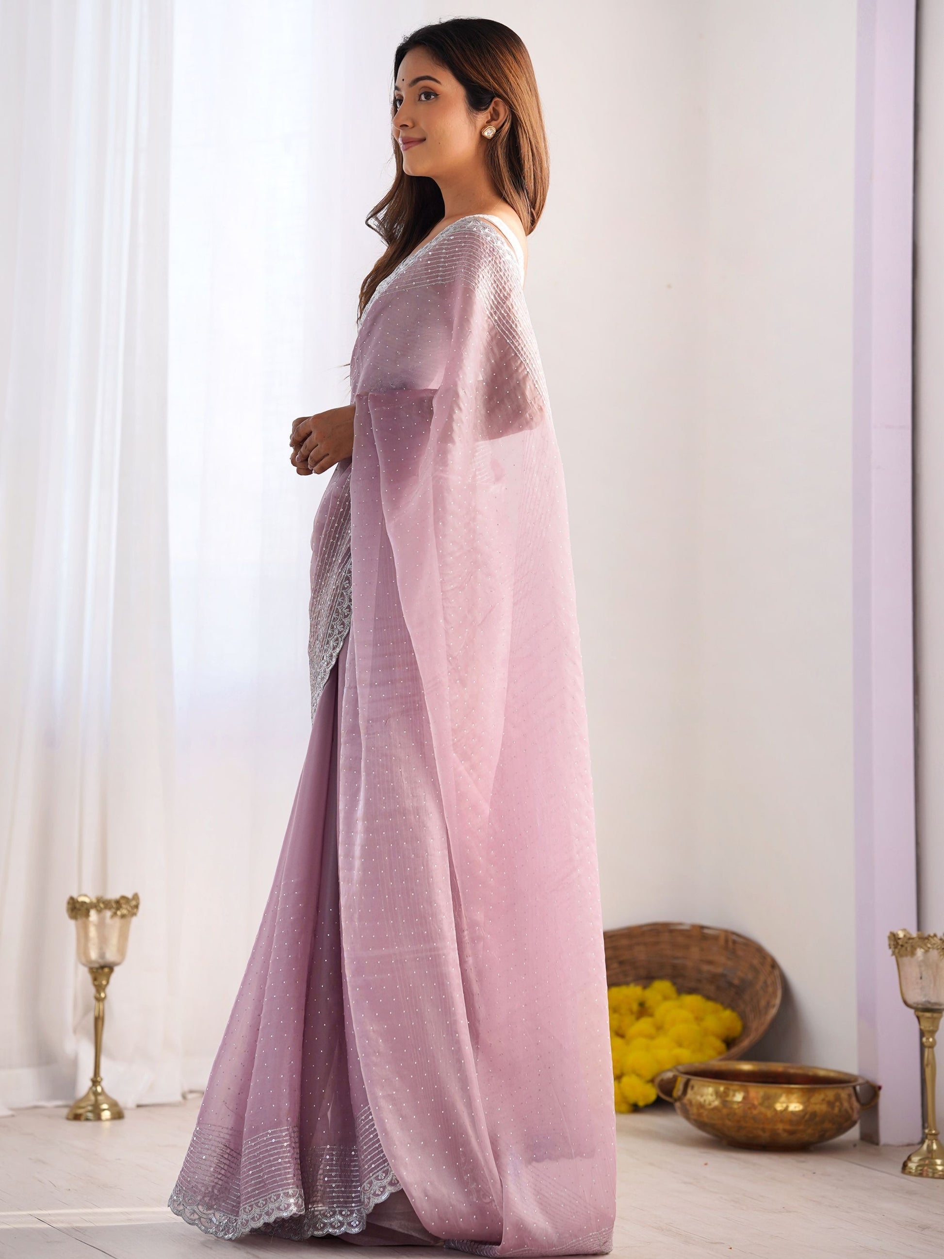 Onion Jimmy Choo Saree design
