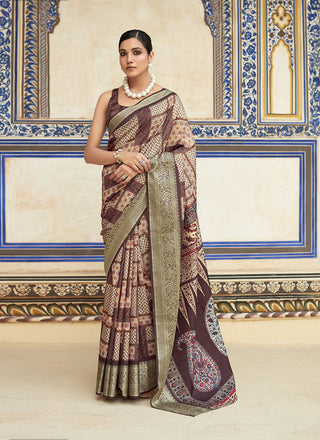 Multi Color dola viscose saree images